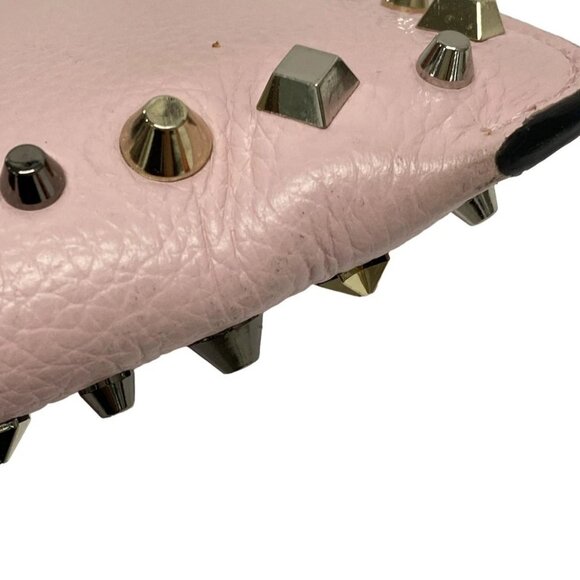 Auth CHRISTIAN LOUBOUTIN Loubi Clutch Pink Leather Clutch Bag - Picture 9 of 15